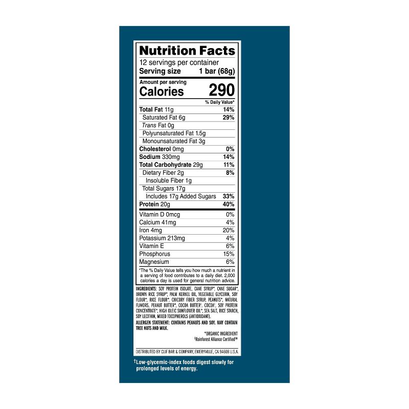 CLIF Builders Protein Bars - Chocolate Peanut Butter - 20g Protein - 12ct