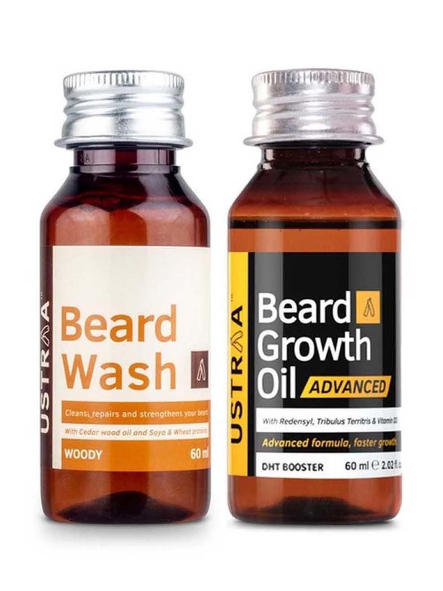 Ustraa Ayurvedic Beard Growth Oil & Hair Growth Vitalizer Combo