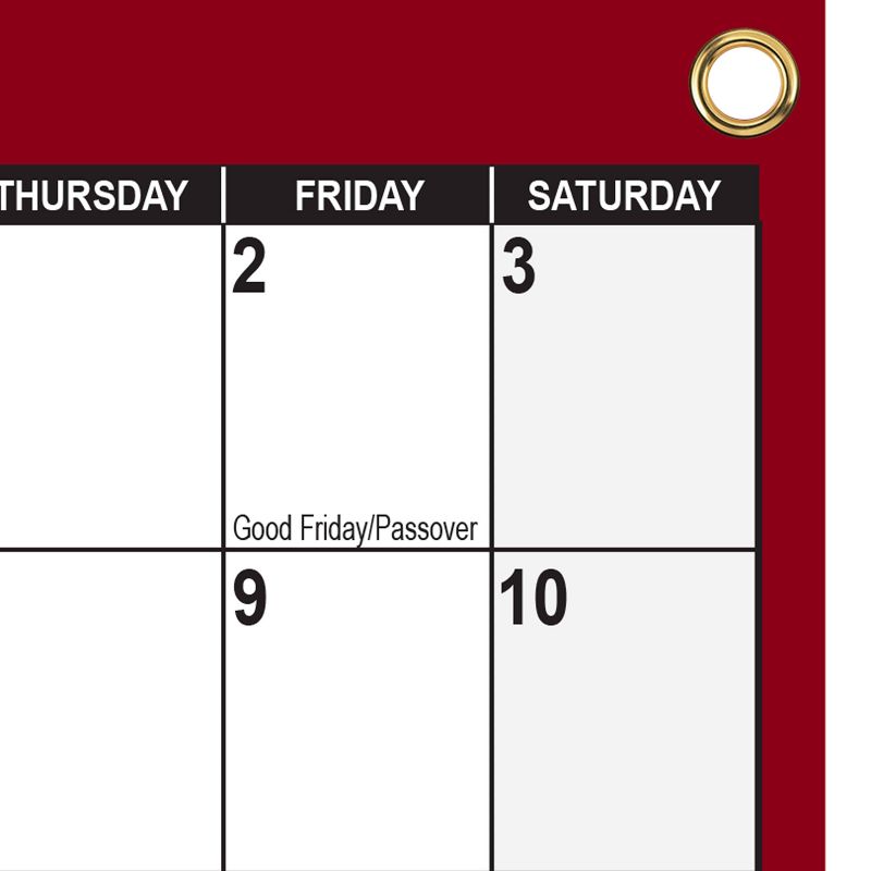 2021-22 Academic Wall Calendar Dry Erase 18"x24" Maroon - SwiftGlimpse
