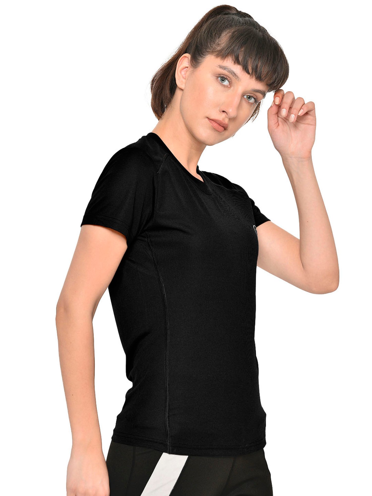 Chkokko Black Regular Fit T-Shirt