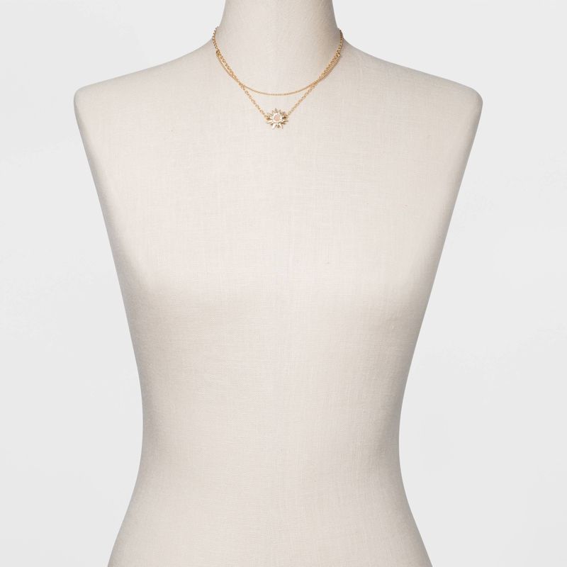 SUGARFIX by BaubleBar Celestial Pendant Necklace - Blush Pink/Gold