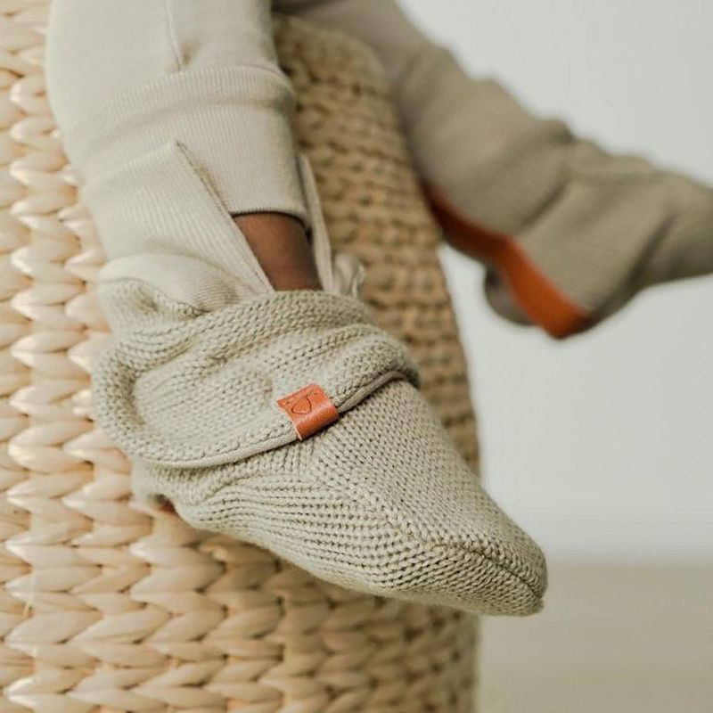 Goumi Baby Organic Cotton Knit Boots - Green 0-3M