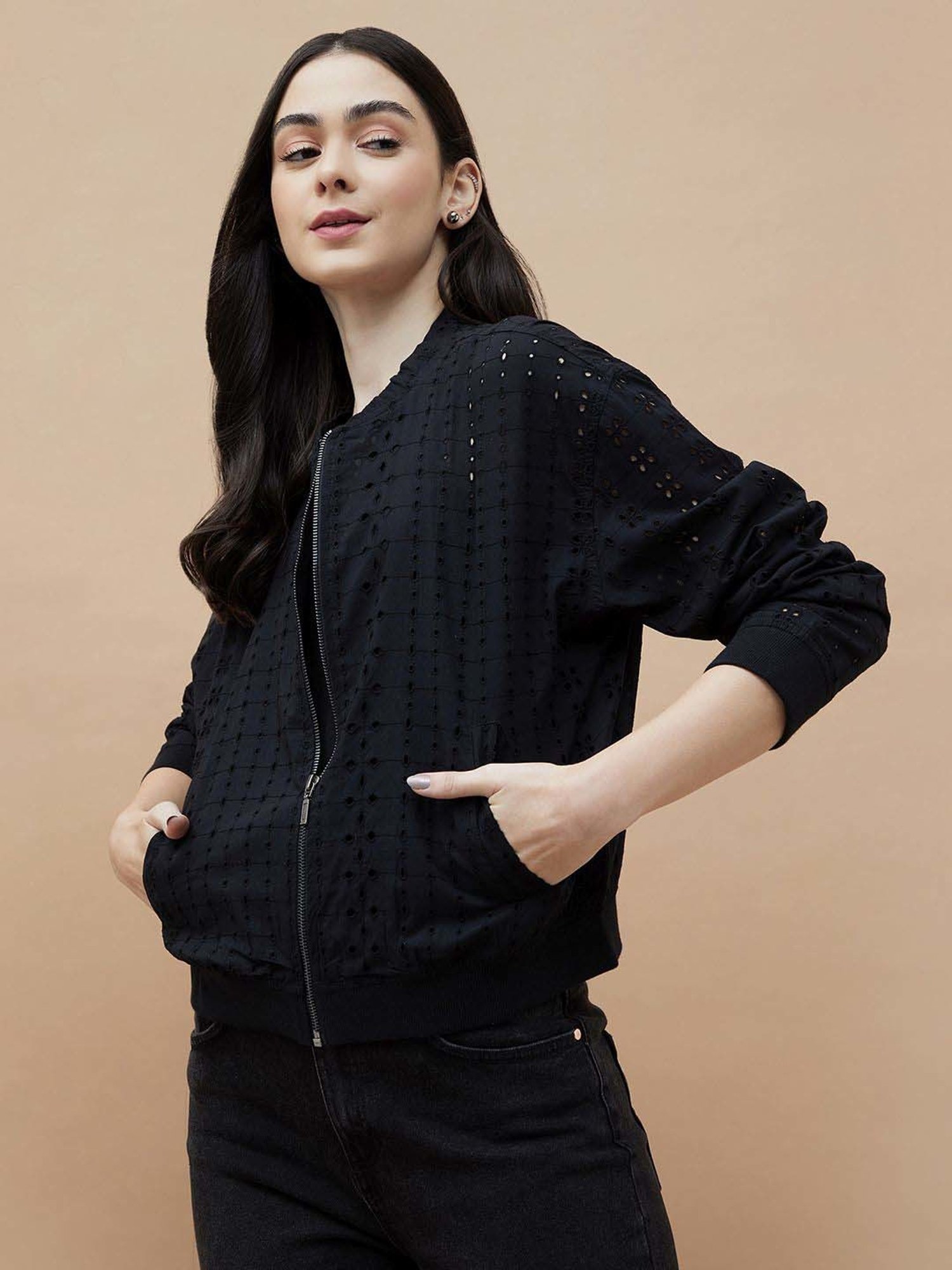 Fame Forever by Lifestyle Black Cut Work Jacket