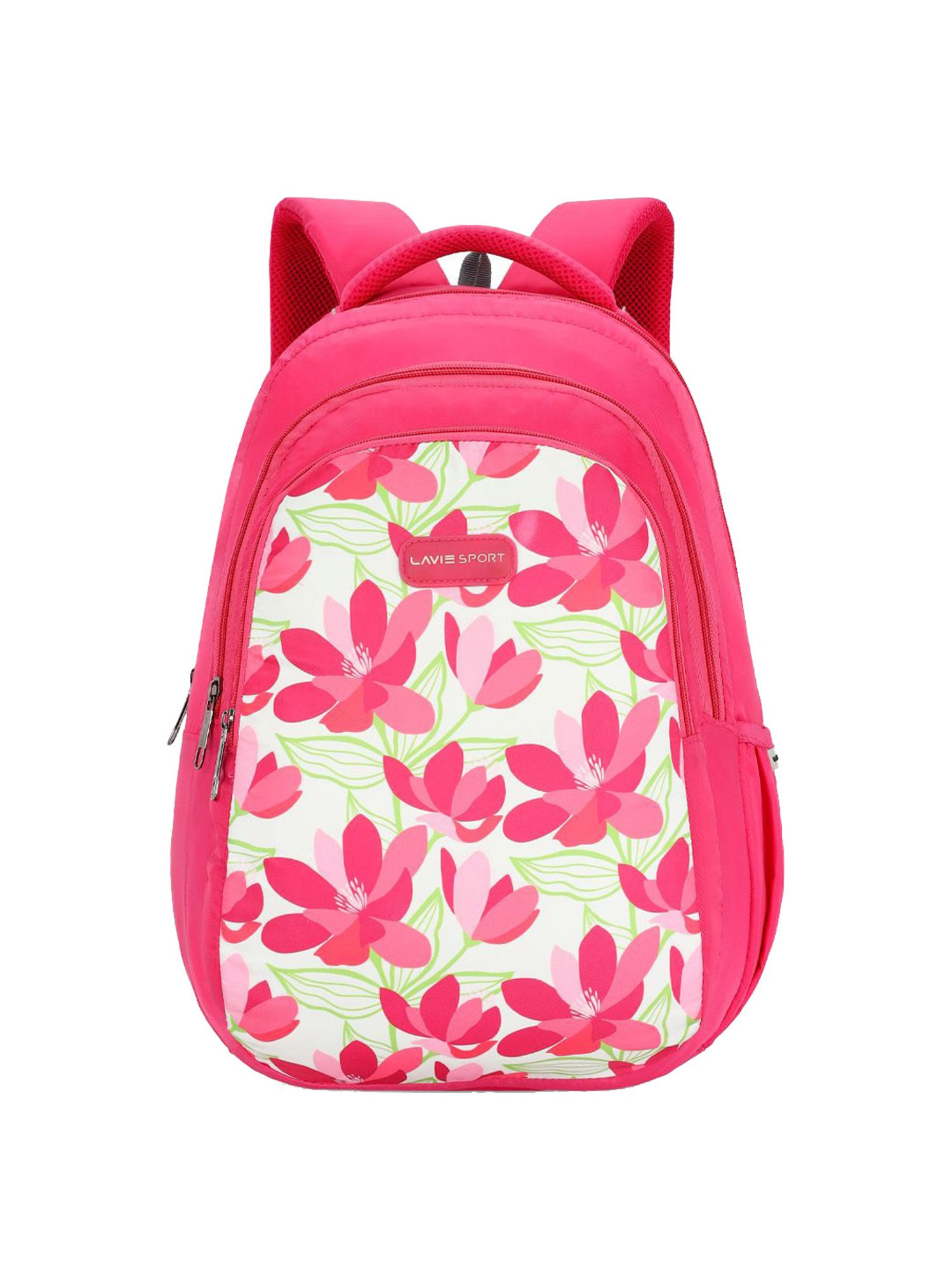 Lavie Sport Carolina Magenta Polyester Printed Laptop Backpack - 26 Ltrs