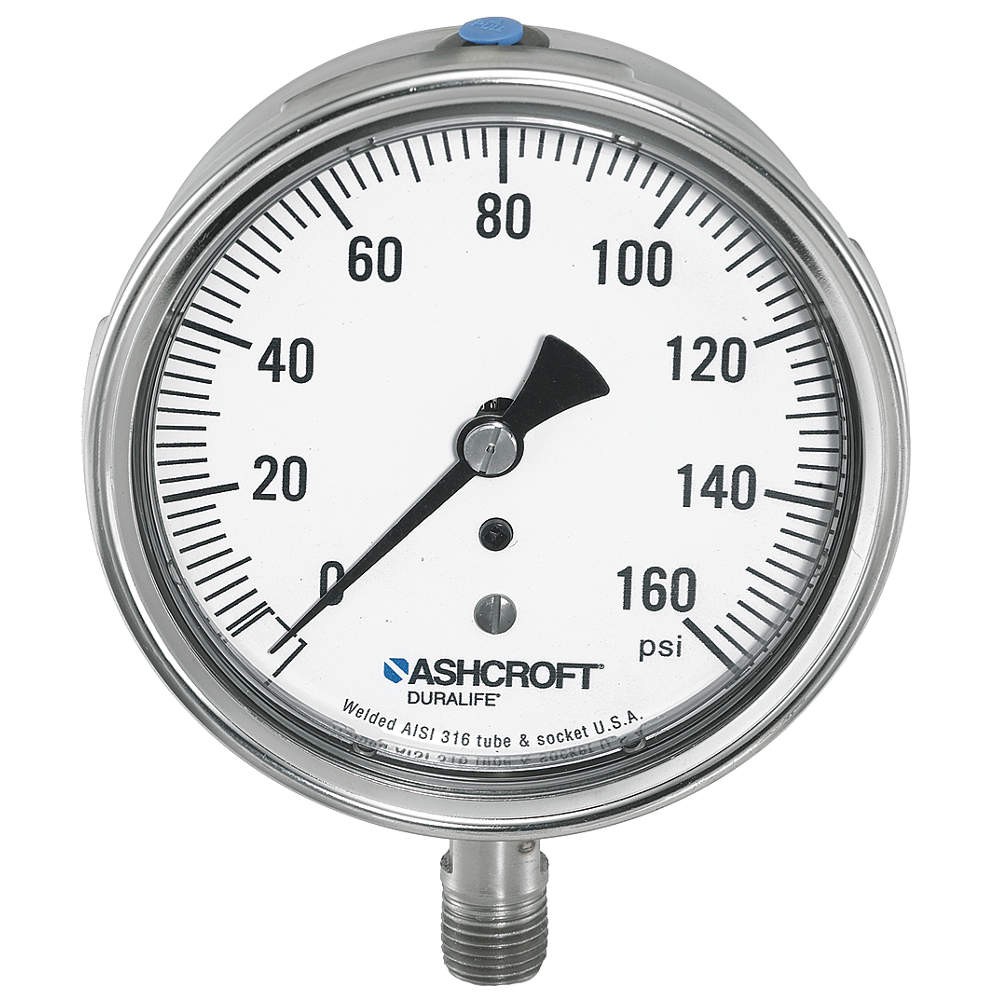 ASHCROFT 251009SW02L1000# Gauge,Pressure,0 to 1000 psi,304 SS