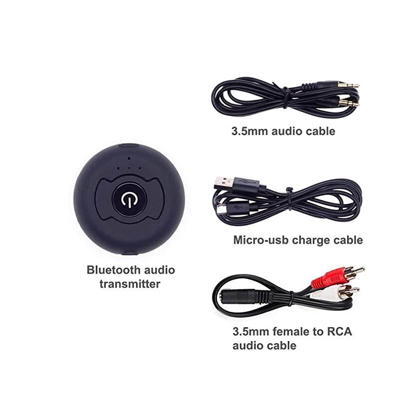 New  Portable Bluetooth Wireless A2dp Audio srereo Transmitter RCA35mm Support Pairing Two Headsets Simultaneously for TV PC CD Player Kindle Fire iPod Mp3mp4 Etc
