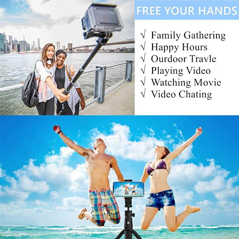 Selfie Stick Tripod  Phone Tripod Stand for iPhone Bluetooth Remote 40 Inch Tripod for Huawei Samsung Lightweight