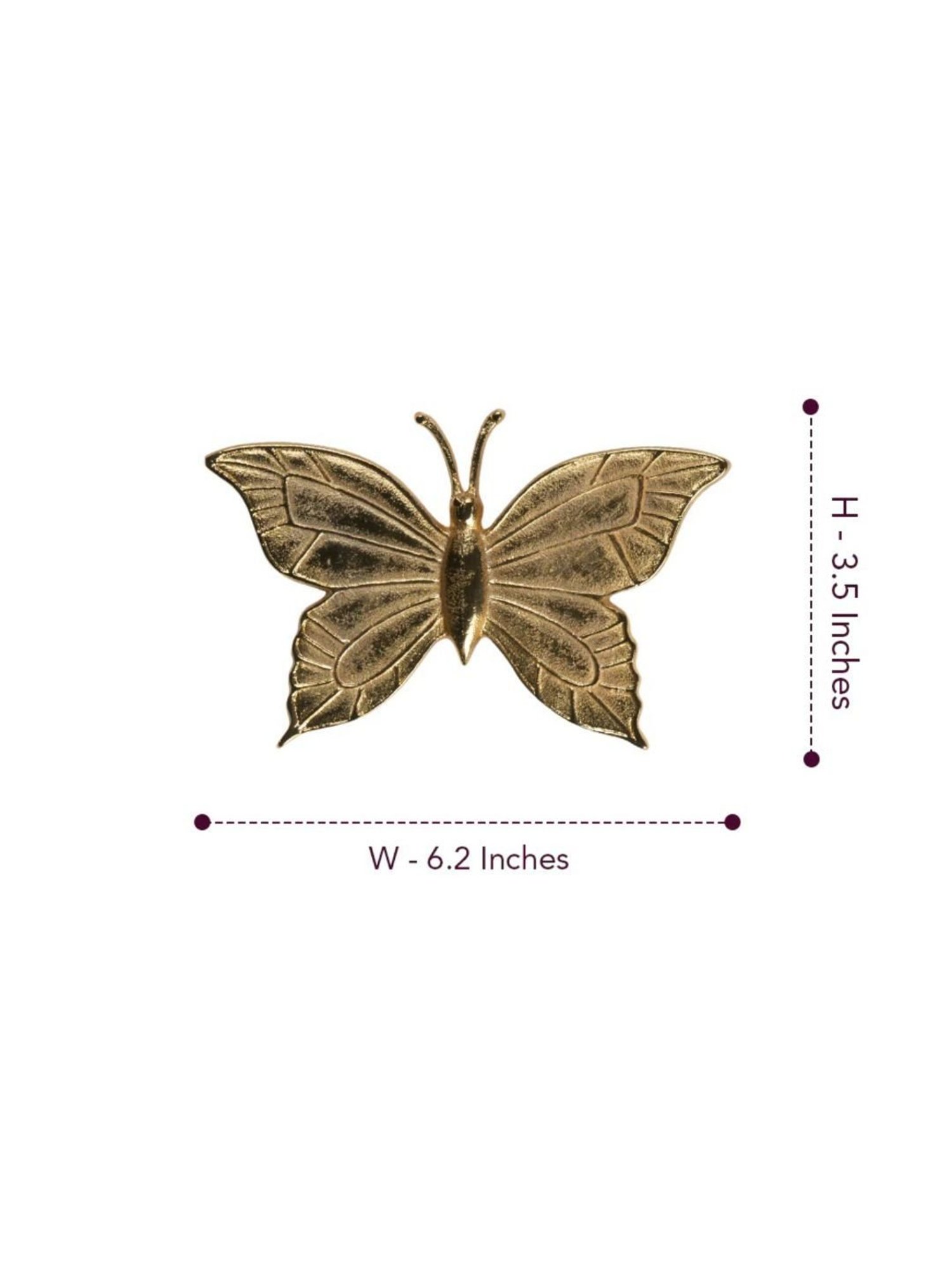 The Artment Multicolor Aluminium Beauty of Butterfly Wall Decor