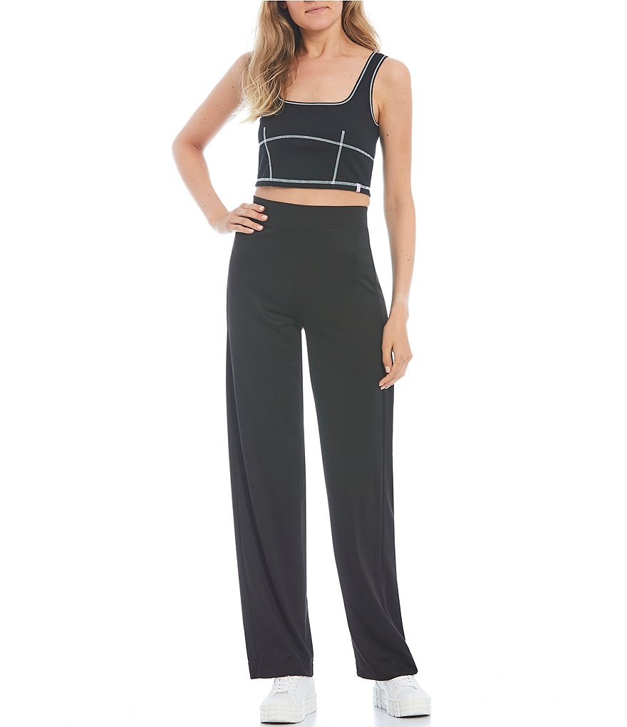 GB Coordinating Knit Contrast Stitch Bra Top