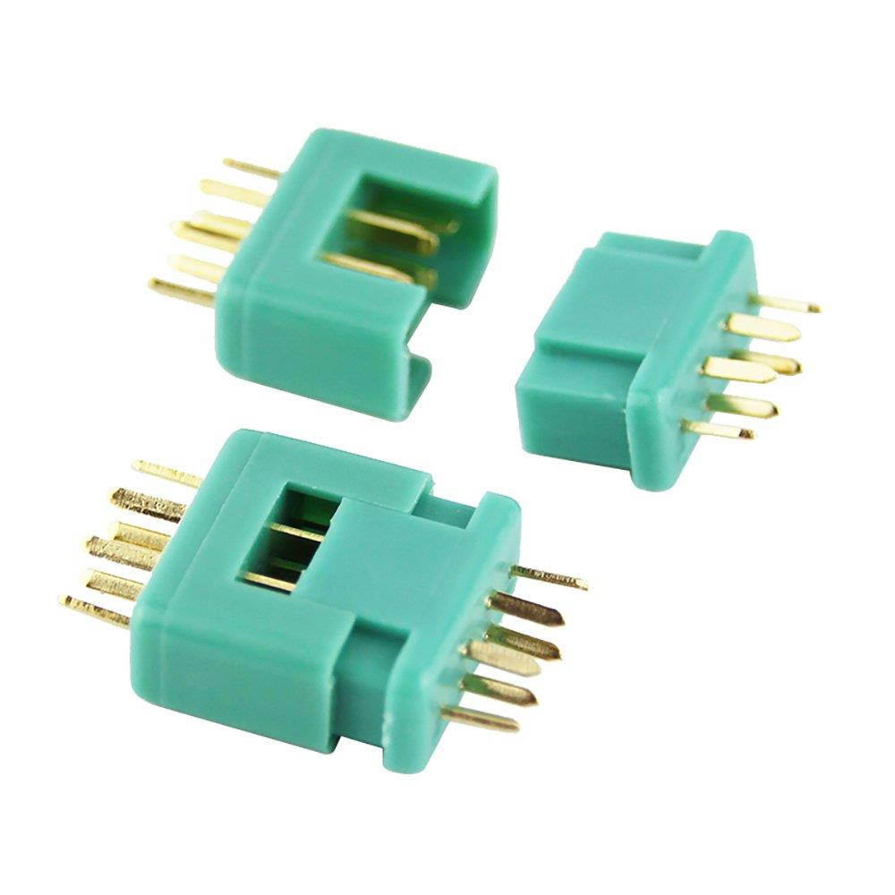 OliYin 10 Pairs MPX M6 Connector Plug Multiplex Socket for RC Lipo Battery Quadcopter/Buggy 6M