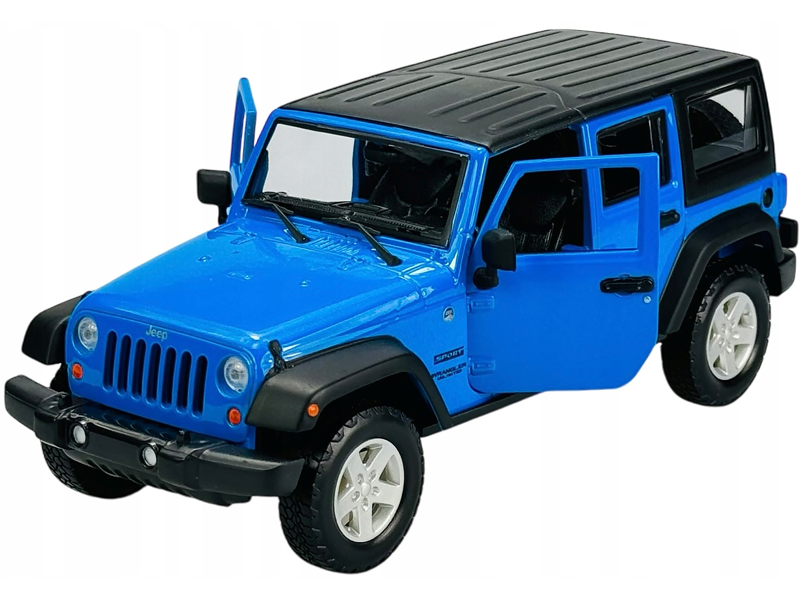 Jeep Red with Horse Trailer Blue and Horse Accessory Diecast Model by Siku