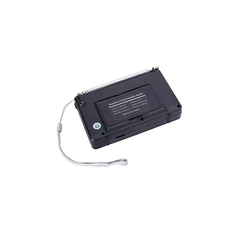 Portable Mini AM FM Radio Clear Speaker Music Player (L-258 Black)