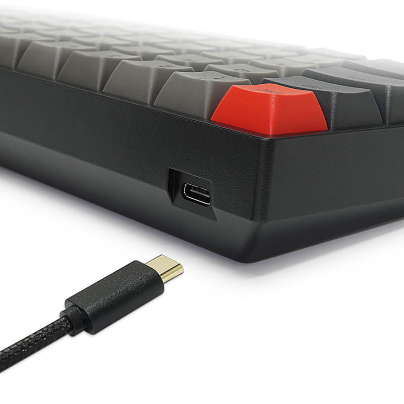 SK64 64 Keys Wired Mechanical Keyboard Gaming Keyboard with RGB Backlit, PBT Keycaps, Arrow Keys, IP6X Dustproof Waterproof Hot Swappable for Win/Mac/Gaming(Mechanical Optical Axis:Brown/Red )