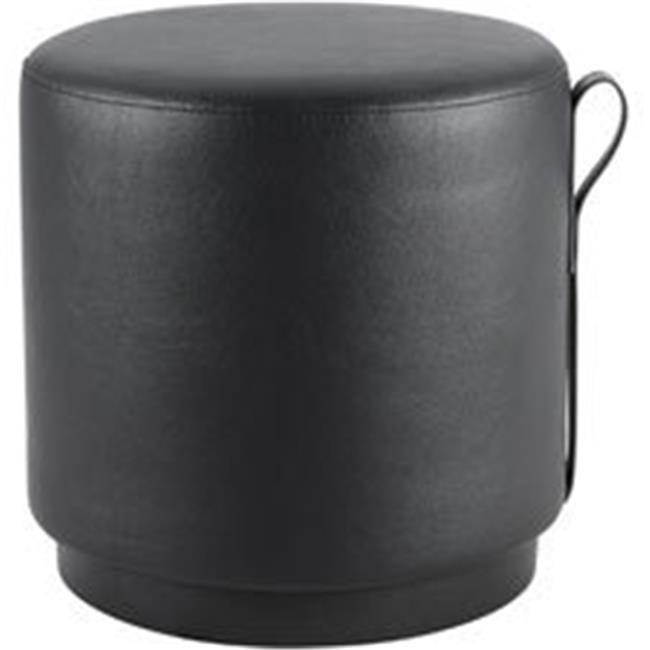 Lorell LLR86936 16.9 x 16.9 x 16.9 in. Contemporary Collection Round Foot Stool, Black