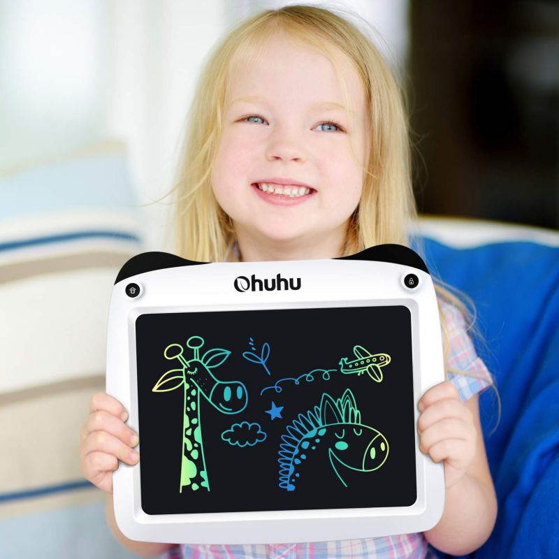 LCD Writing Tablet Colorful Screen, Ohuhu 9" Electronic Drawing Board, Doodle Board, LCD Digital Handwriting Pad Gifts for Kids Children at Home and School, Scribble and Play Learning Boards Ages 3+