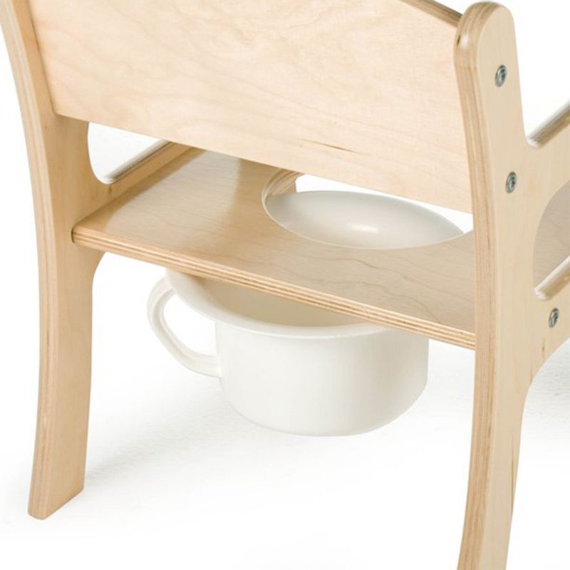 Little Colorado 027UNF Stable Sturdy Comfortable Plywood Potty Training Bathroom Chair Seat for Children with Removable Plastic Chamber, Unfinished