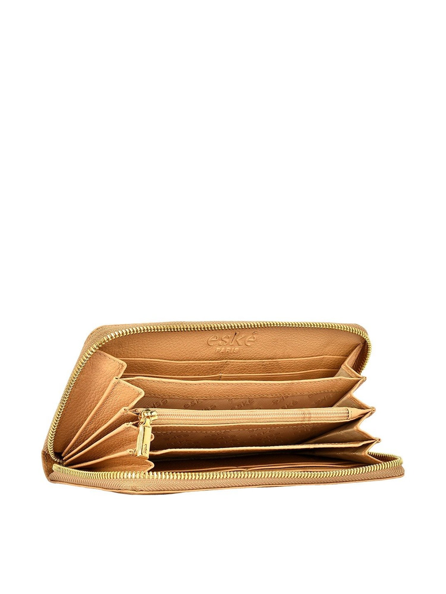 Eske Adela Bisque Embellished Zip Around Wallet for Women
