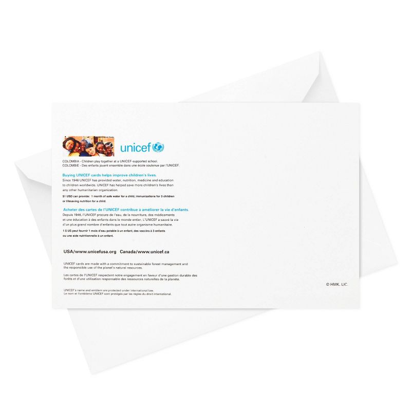 10ct Hallmark Unicef Dove with Swirls Boxed Cards