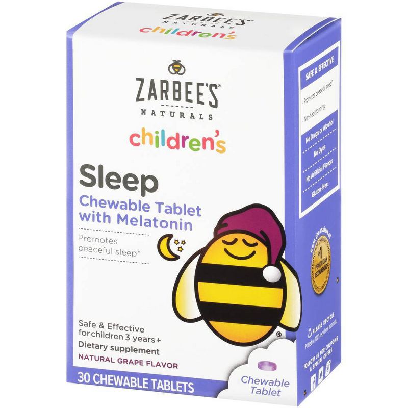 Zarbee's Naturals Children's Sleep with Melatonin Chewable Tablets - Natural Grape - 30ct