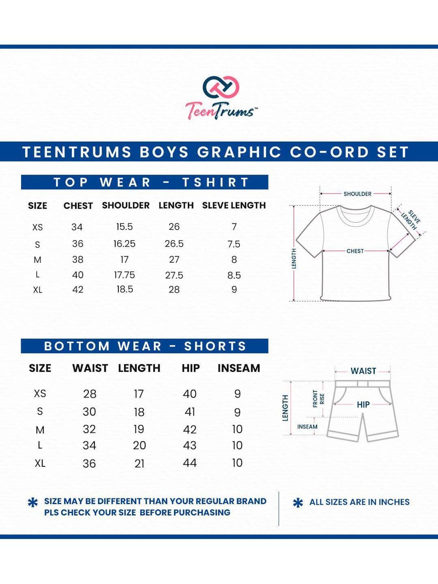 TeenTrums Kids Red Printed T-Shirt Set