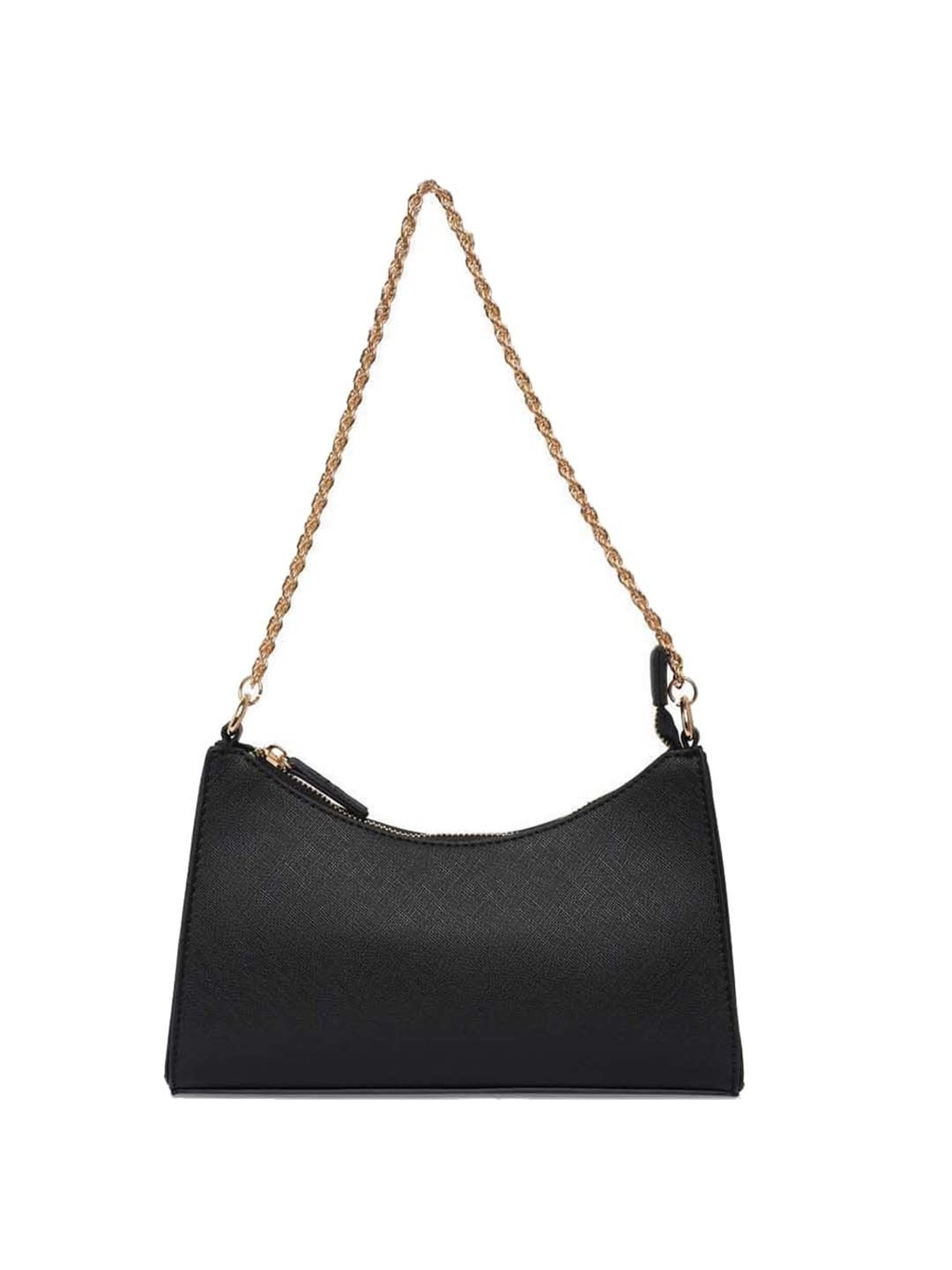 Call It Spring Black Solid Medium Sling Handbag