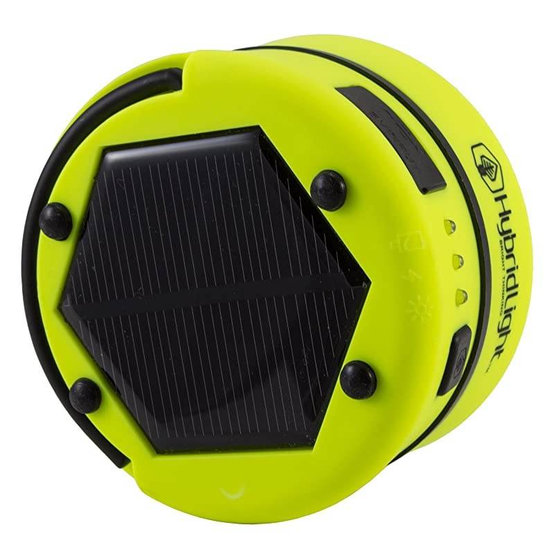 Solar Rechargeable Lantern/Cell Phone Charger. 150 Lm. Built in Solar Panel, Hi-Vis Yellow