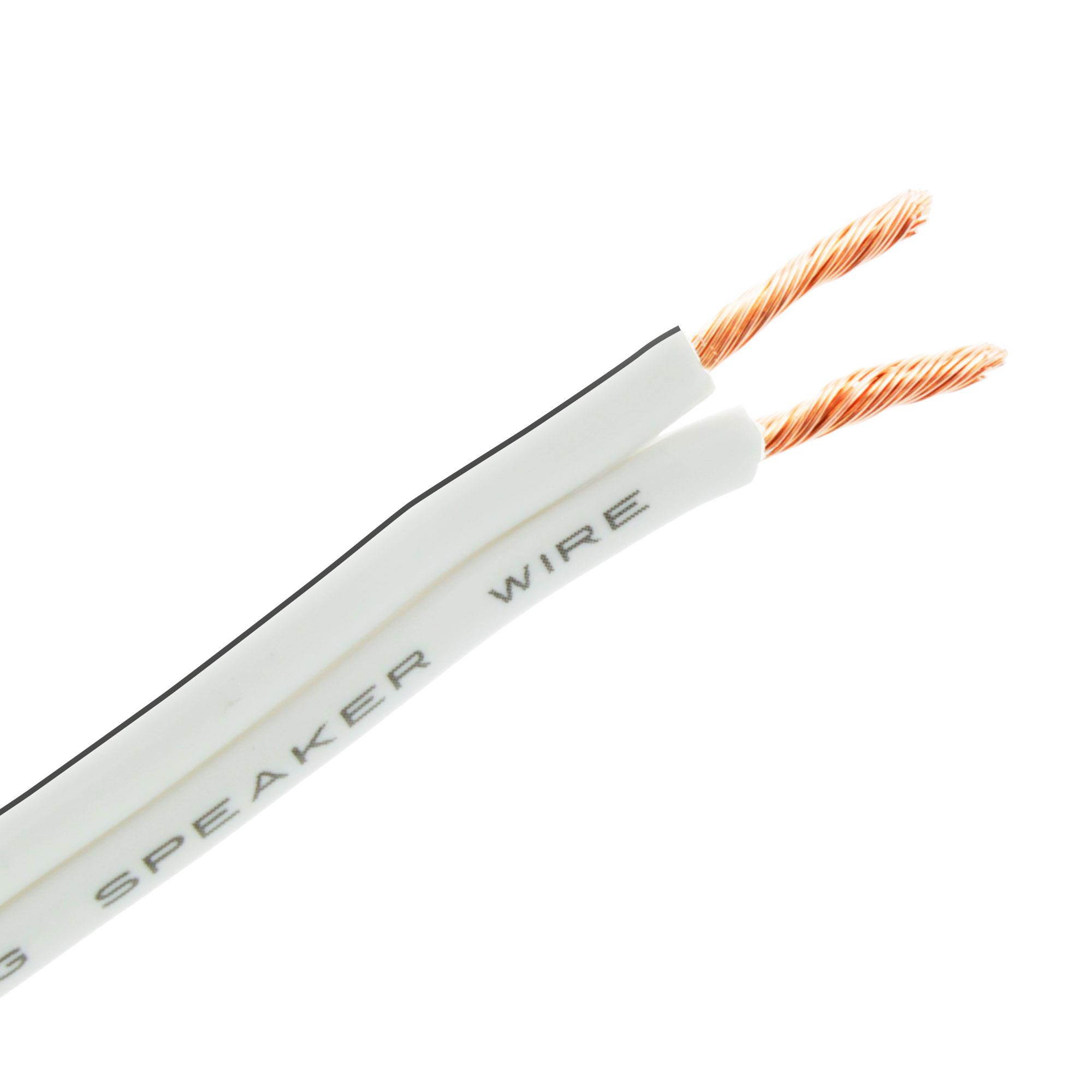 16 Gauge Speaker Wire, GearIT 200 ft 16AWG for Home Theater / Car Audio / Outdoor Installation High Quality Speaker Wires, White