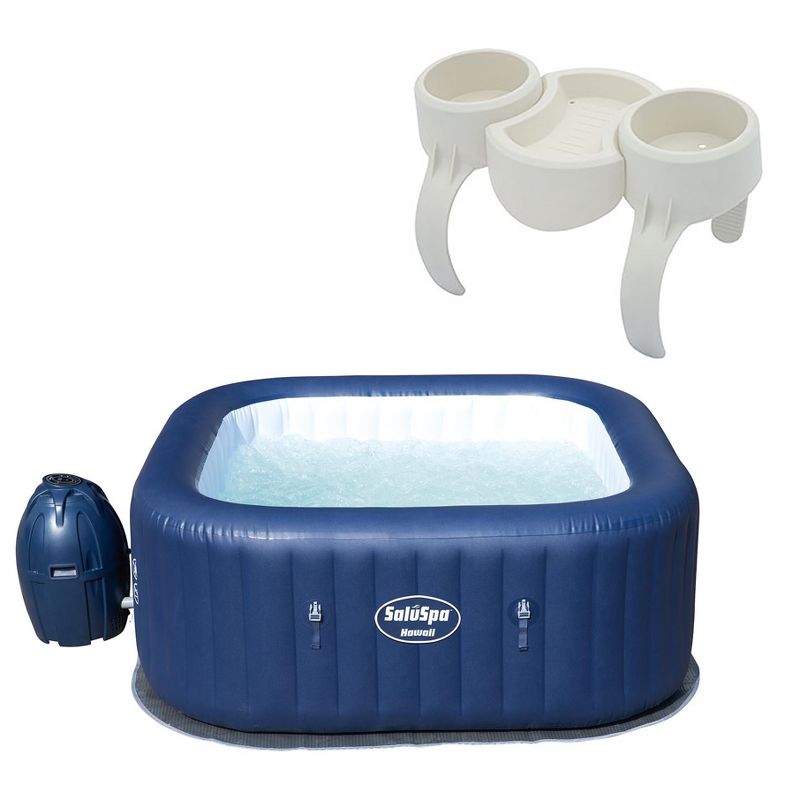 Bestway SaluSpa Hawaii 6 Person Portable Inflatable Spa Hot Tub & Drink Holder