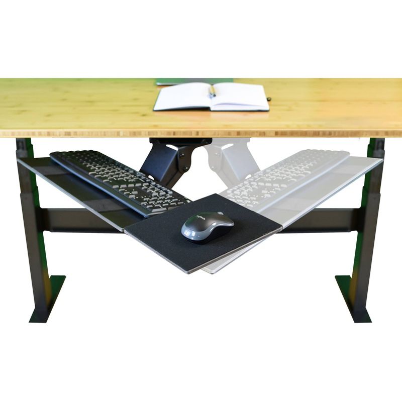 Adjustable Under Desk Computer Keyboard Tray Black - Uncaged Ergonomics