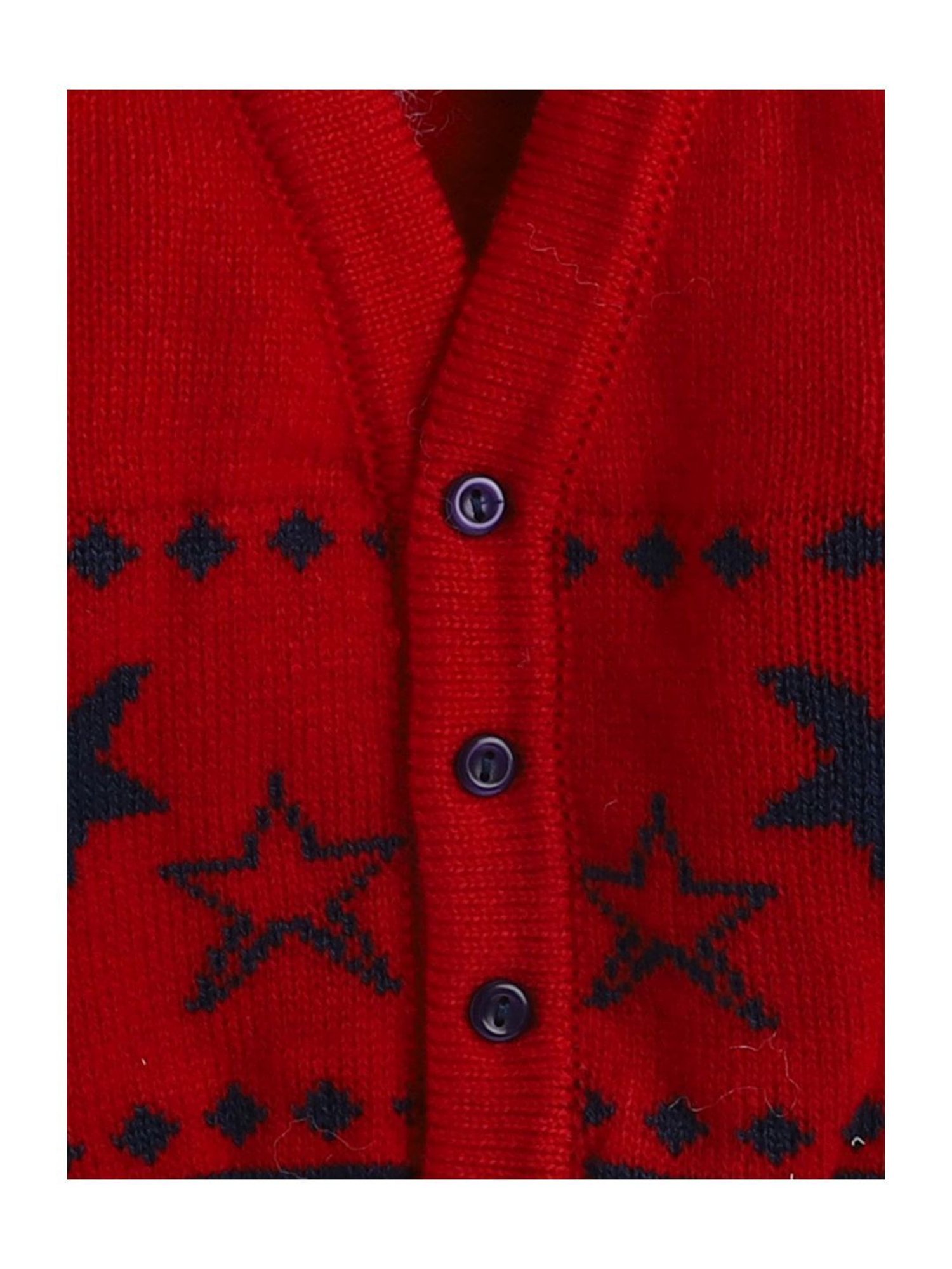 Pantaloons Baby Brown Cotton Printed Full Sleeves Sweater