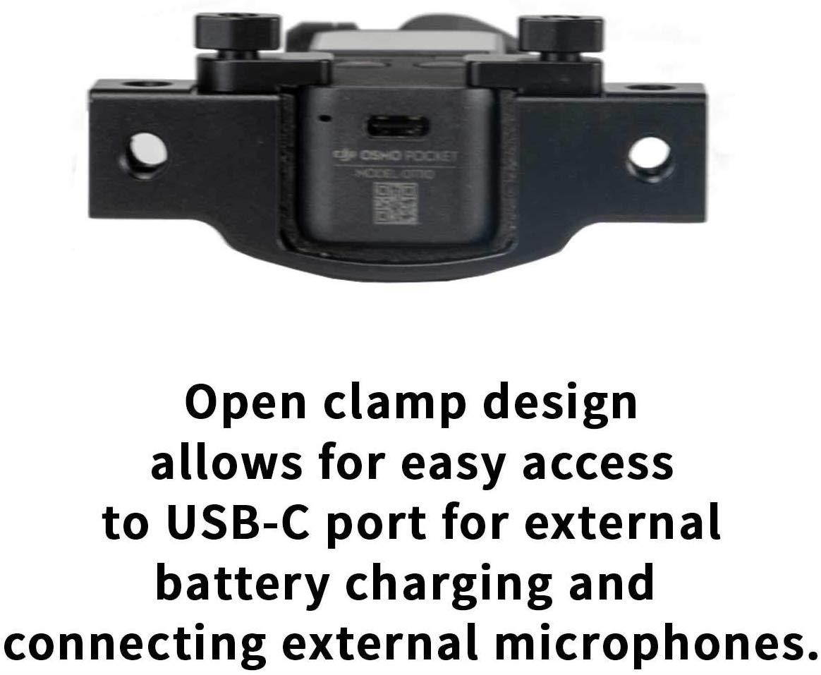 EVO Gimbals Multi Mount for DJI Osmo Pocket for Tripods, Microphones or Grip Handles - 100% CNC Aluminum Flat Support Base with x10 Tripod UNC Thread mounts