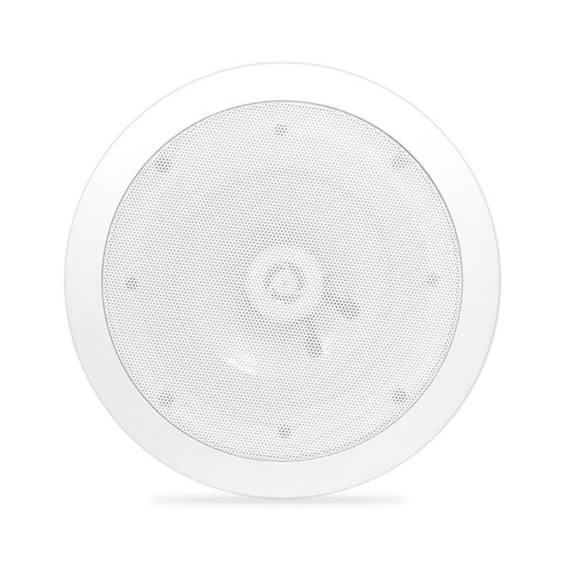 Pyle 8 Inch 400 Watt 2 Way Indoor/Outdoor Weather Resistant In Wall/In Ceiling Stereo Speaker for Home Audio Sound System, 1 Pair, White