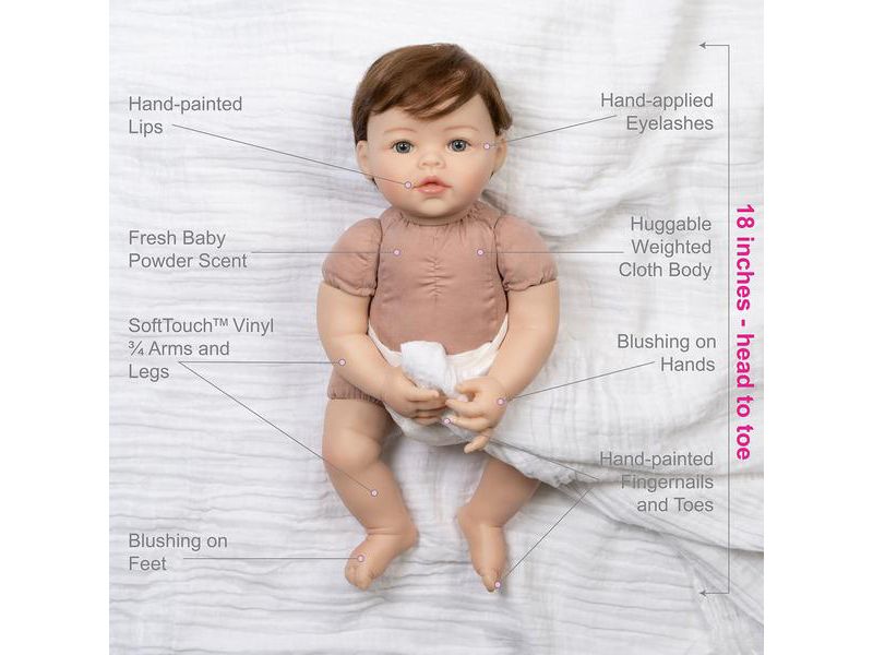 Paradise Galleries Realistic Newborn Doll - Forever Yours Believe, 7-Piece Reborn Doll Gift Set with Magnetic Pacifier