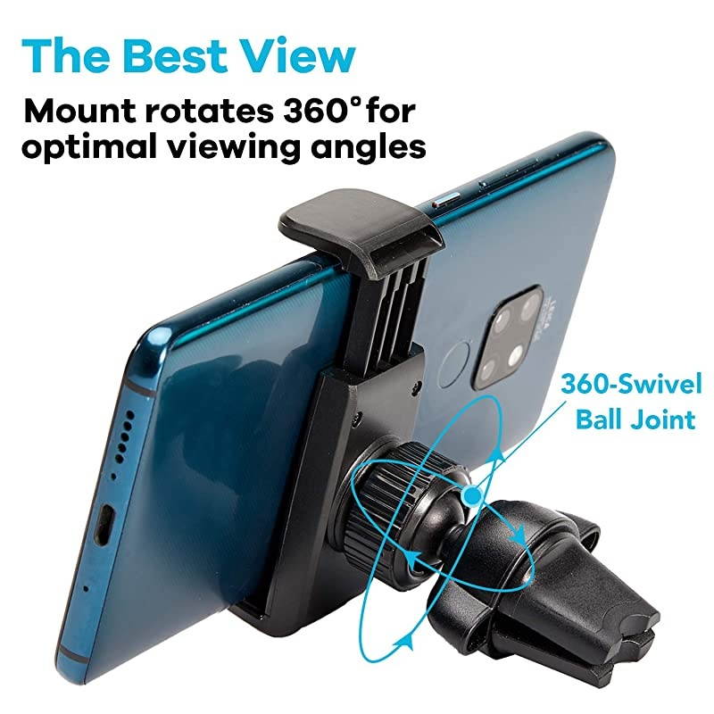 Adjustable Car Vent Phone Mount with Expandable SpringLoaded Grip  Universal Strong Hold Air Vent Cell Phone Holder for Car with Super Sturdy Grips Fit with iPhone and Other Android Phones