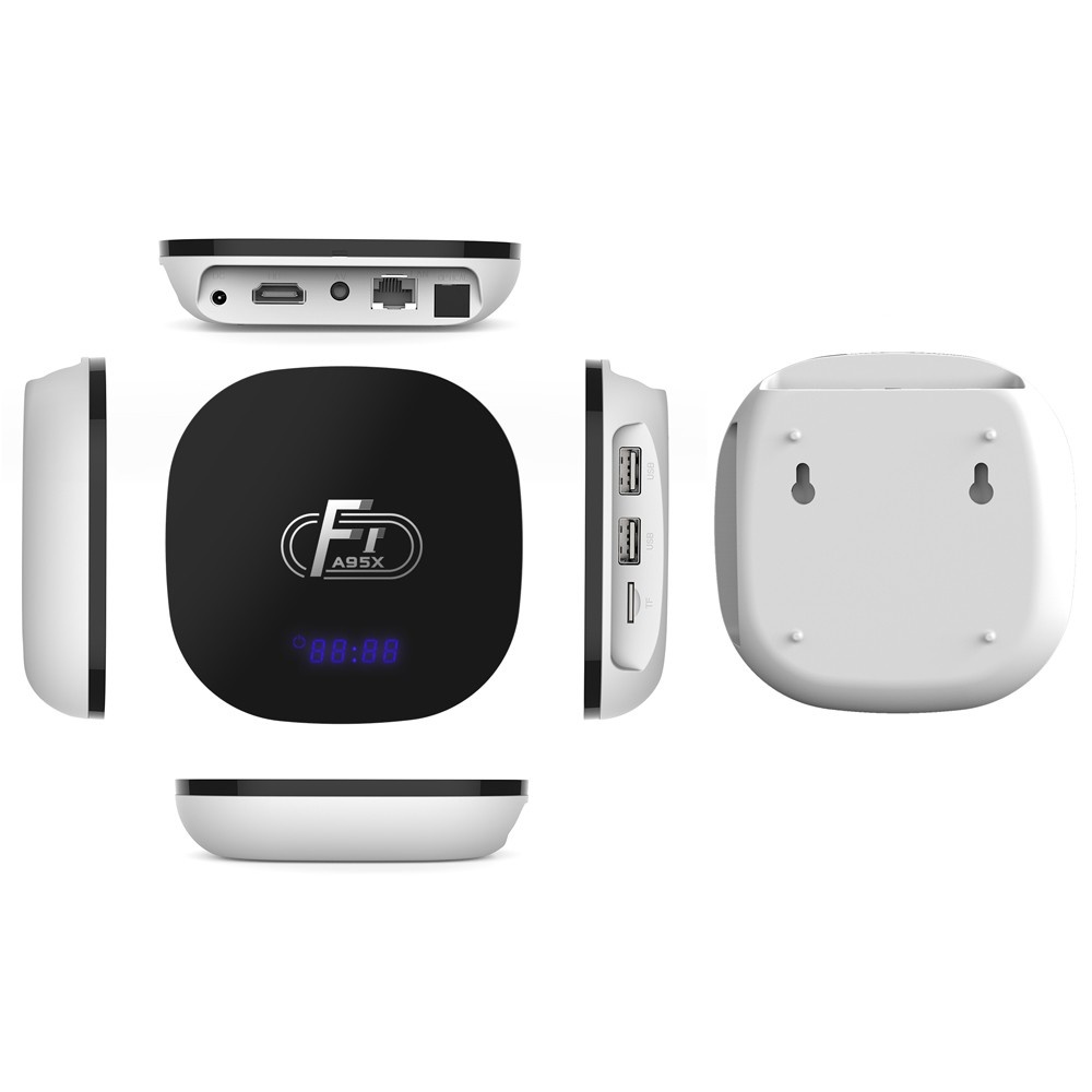 A95X F1 Android 8.1 TV Box Amlogic S905W Smart TV Set Top Box Remote Control Quad Core VP9 H.265 2GB / 16GB 2.4G WiFi 100M LAN HD Media Player LED Display