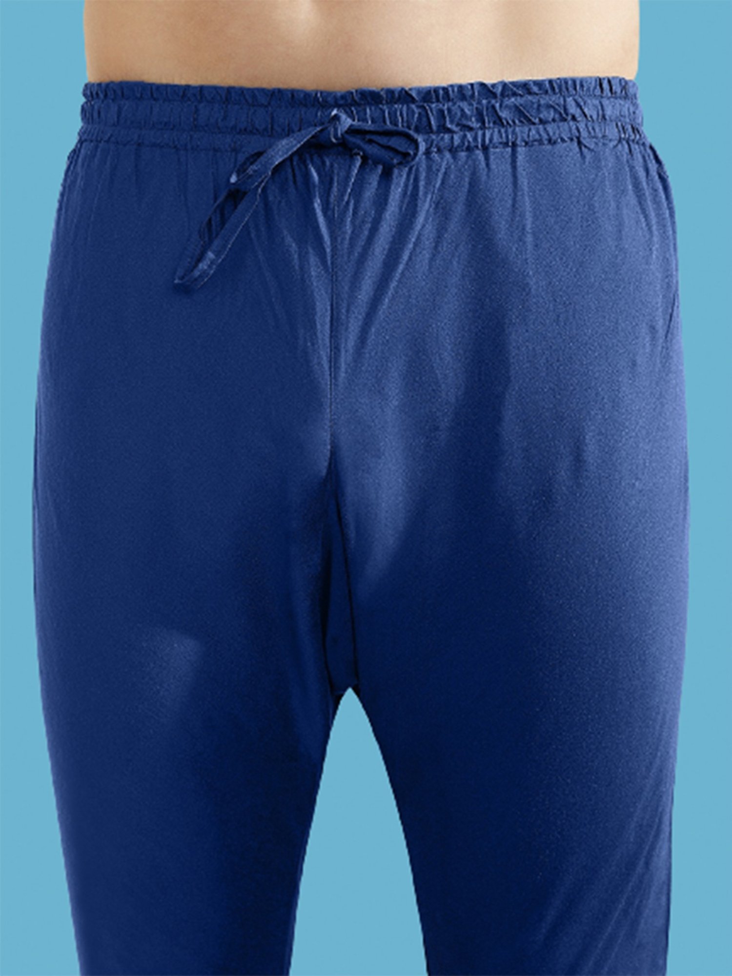 KISAH White & Blue Regular Fit Embroidered Kurta & Churidar Set