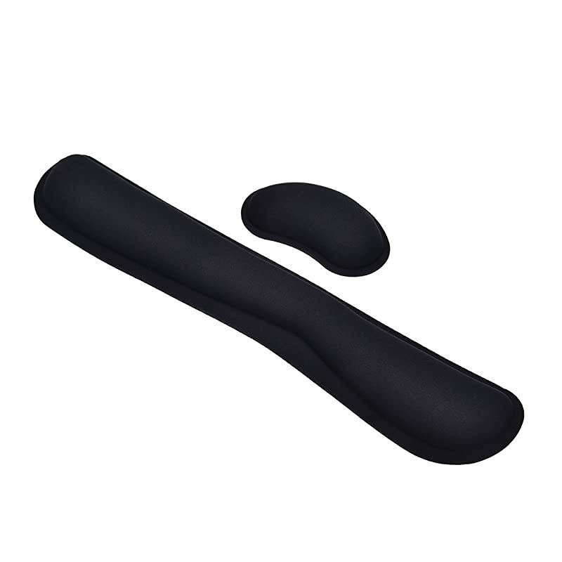 Black PC Keyboard Cushion Foam Pad Wrist Arm Hands Rest Support Comfort Platform