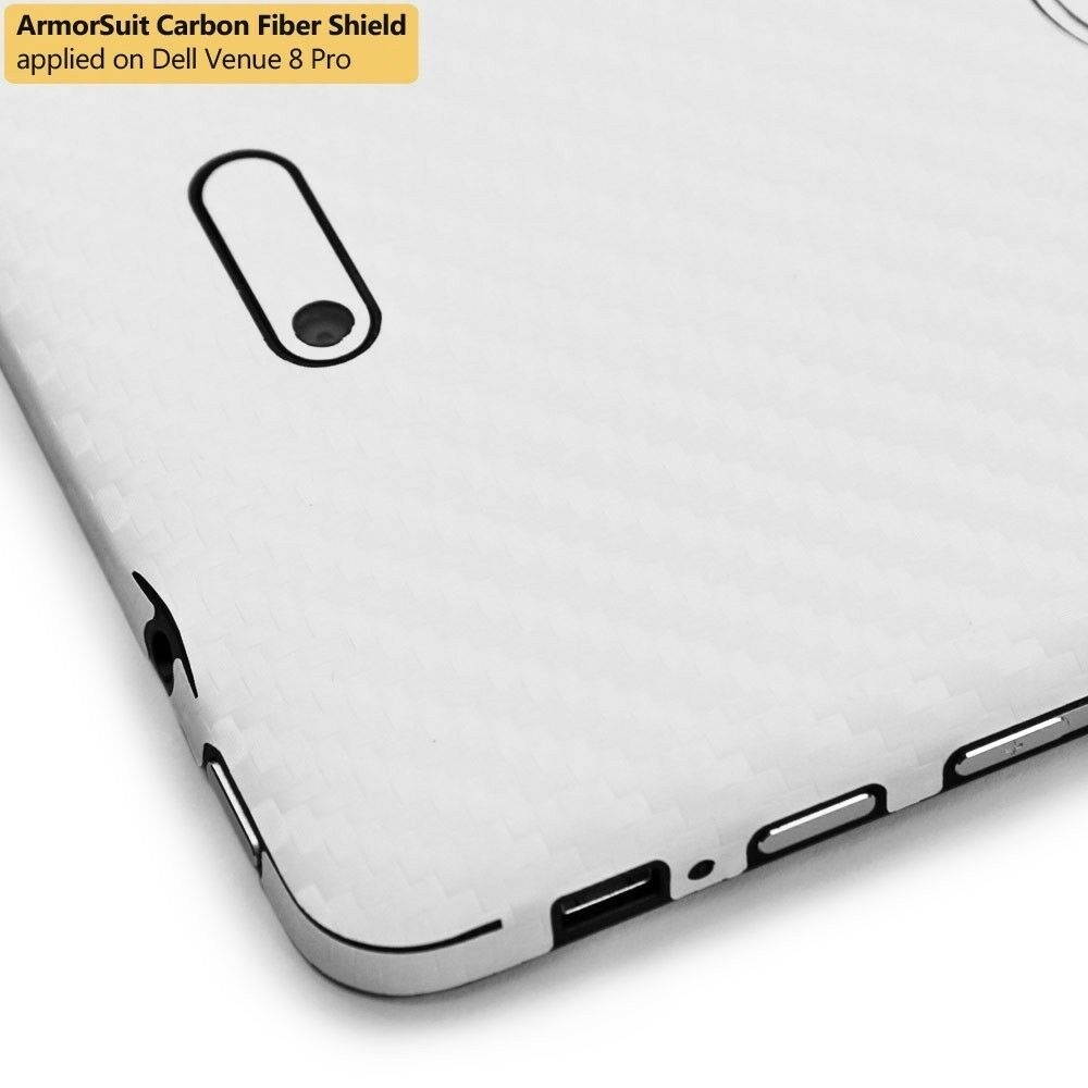 ArmorSuit MilitaryShield Dell Venue 8 Pro Screen Protector + White Carbon Skin
