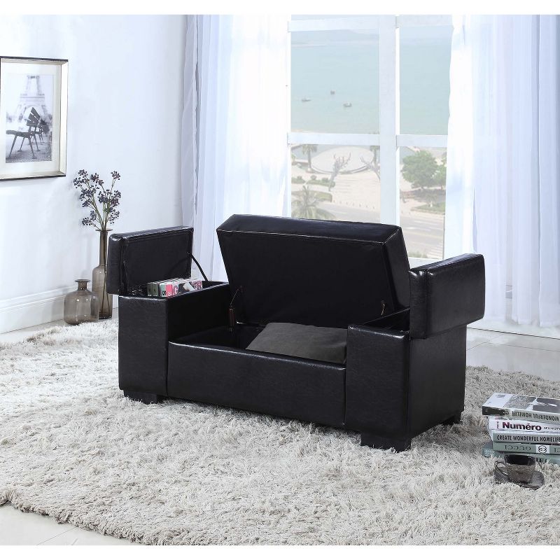 Open Storage Bench Dark Brown - Ore International