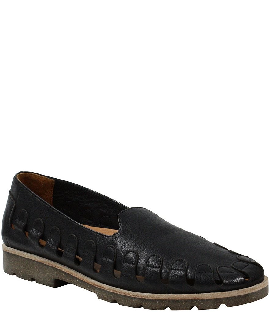 L'Amour Des Pieds Xanthia Leather Cut Out Venetian Slip Ons