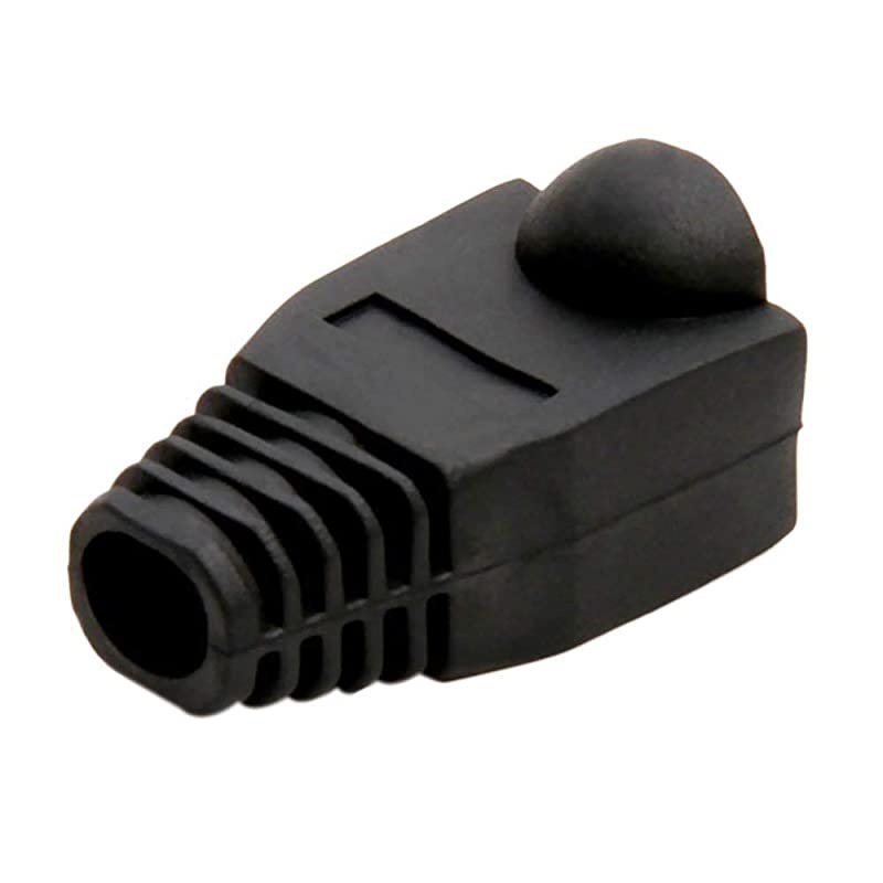 100pcs RJ45 Cat6 Cat5E Ethernet Cable Snagless End Boots Cap Connector Cover Modular Black
