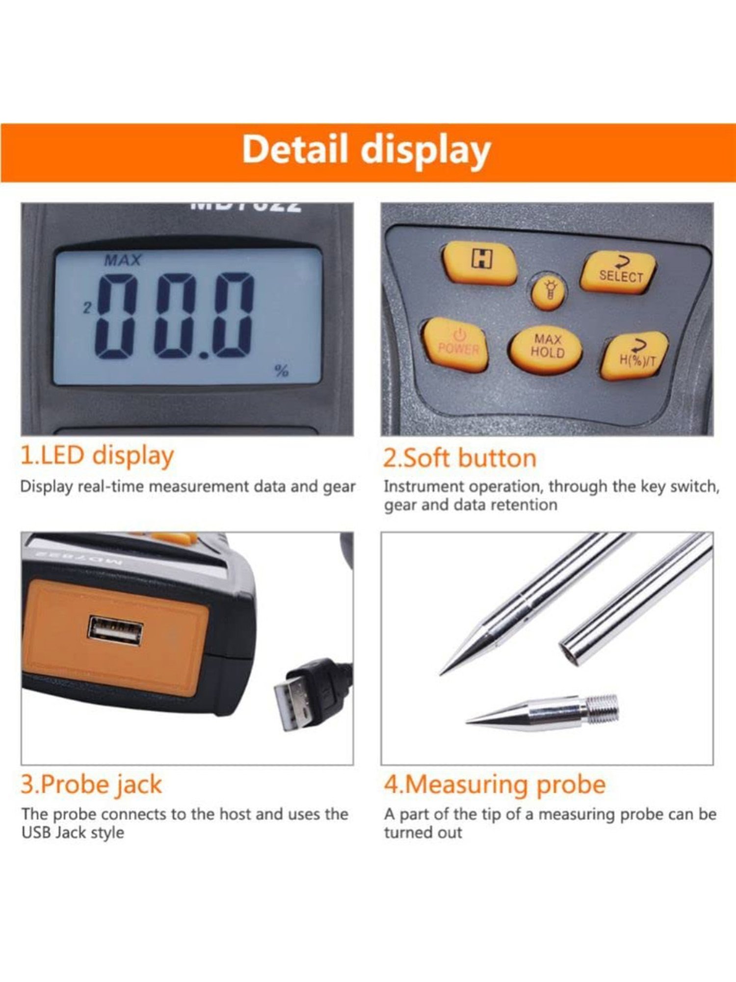 MCP Digital Grain Moisture Meter (Black)