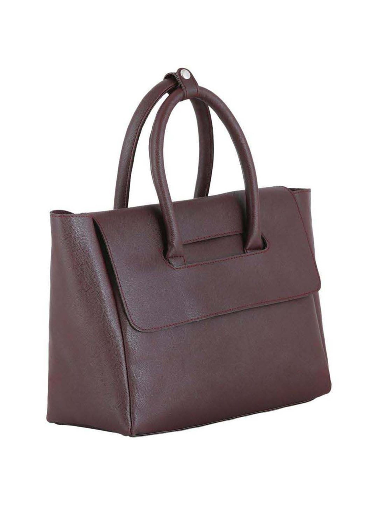 Toteteca Brown Solid Medium Handbag