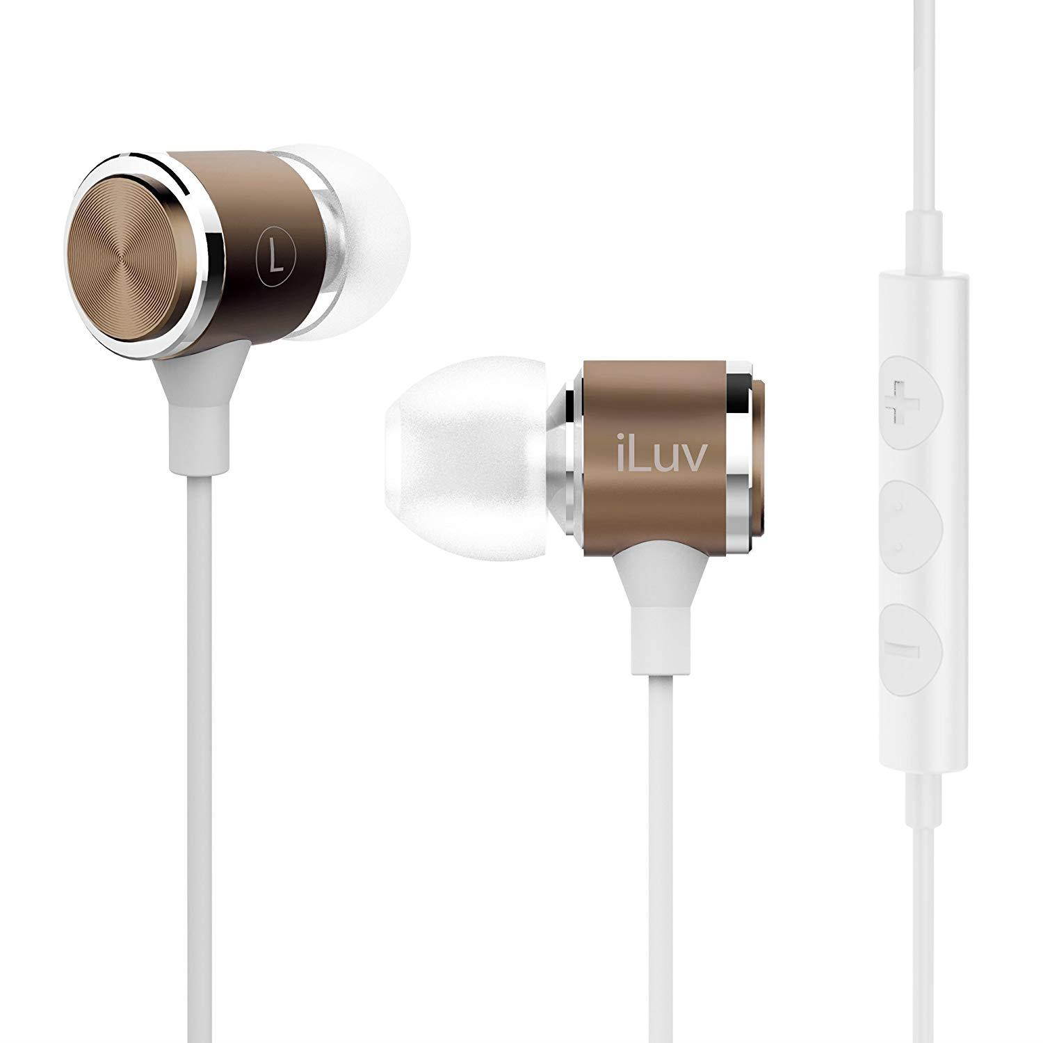 ILUV METALFSGD Metal Forge in-Ear Earbuds with Microphone (Gold)