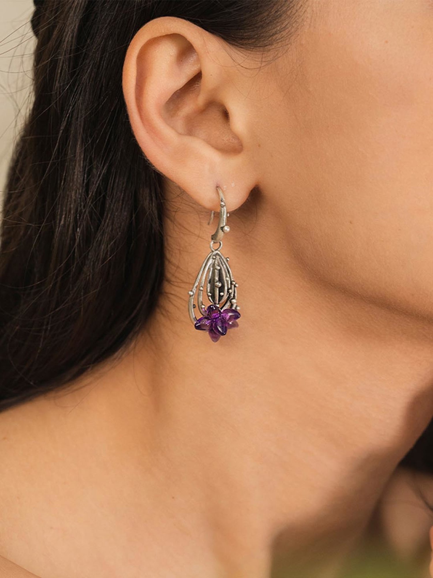 Shaya 92.5 Sterling Silver Mammilaria Bloom Earrings for Women