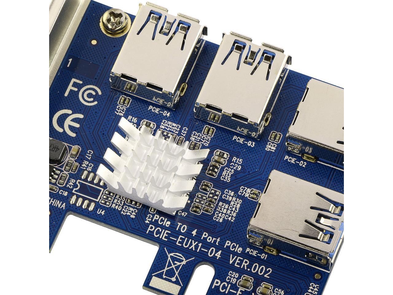 6-Pack Ver006C Mining Dedicated PCIe Riser Cable Card Adapter Cryptocurrency PCI Express 1X to 16X Extender Mining Rig 60cm USB 3.0 6Pin Power