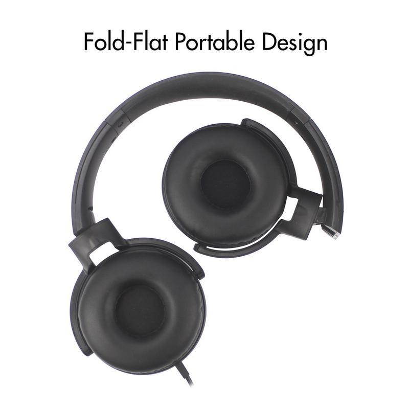 MAGNAVOX Black HPMV5026MBK Foldable Stereo Headphone