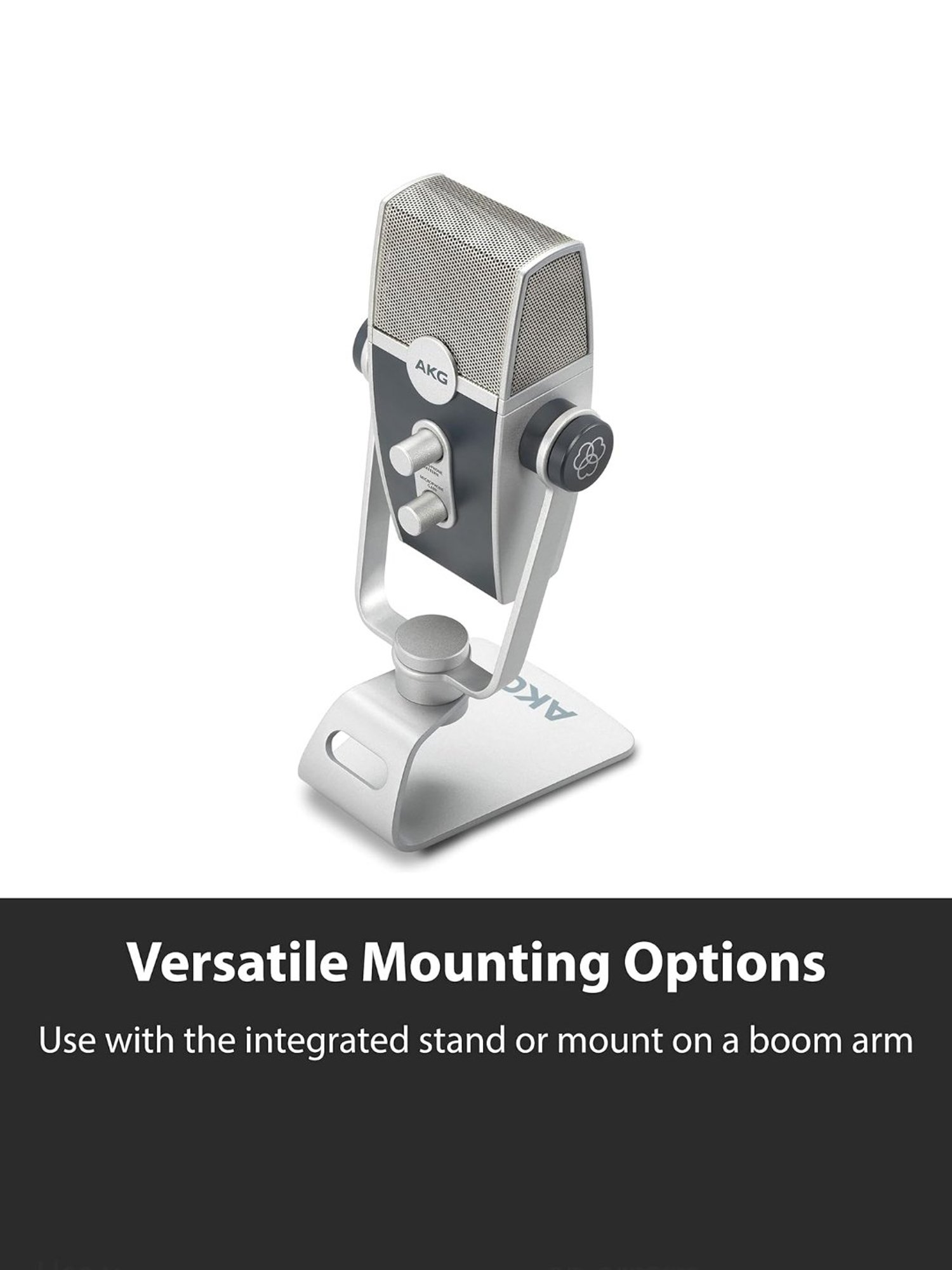 AKG Lyra Ultra-HD, Four Capsule, Multi-Capture Mode, USB-C Condenser Microphone for Calling