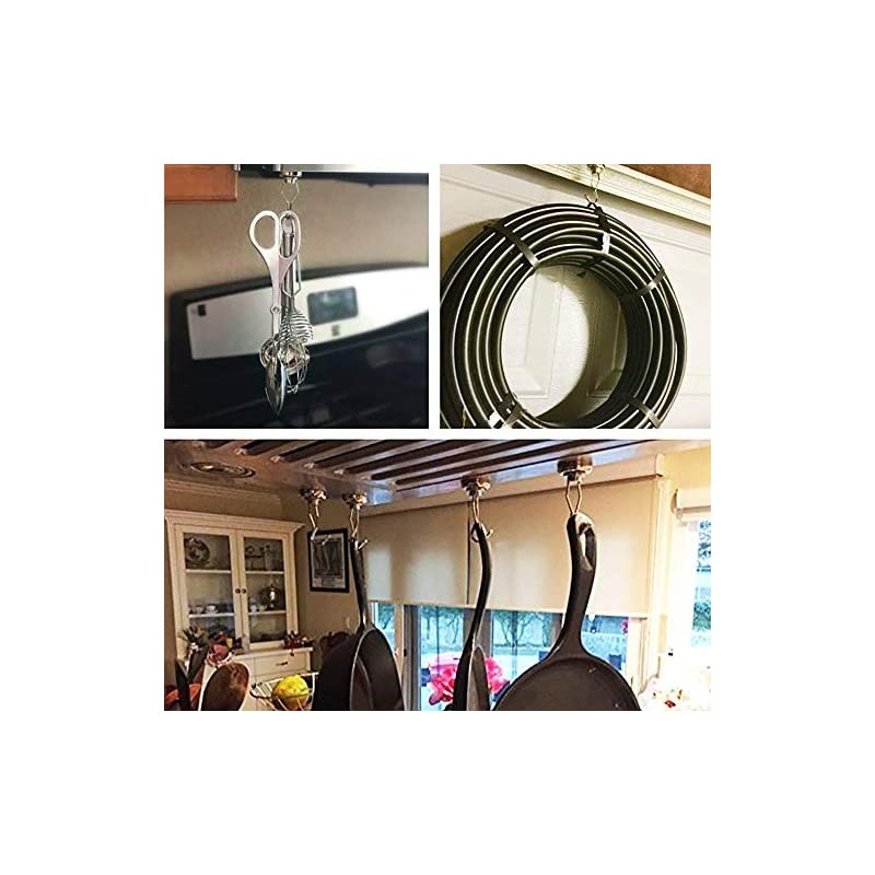 60LBS Swivel Swing Magnetic Hooks, Neodymium Magnet Hooks - Great for Your Refrigerator and Other Magnetic Surfaces 67.5mm(2.66in) in Length - Pack of 8