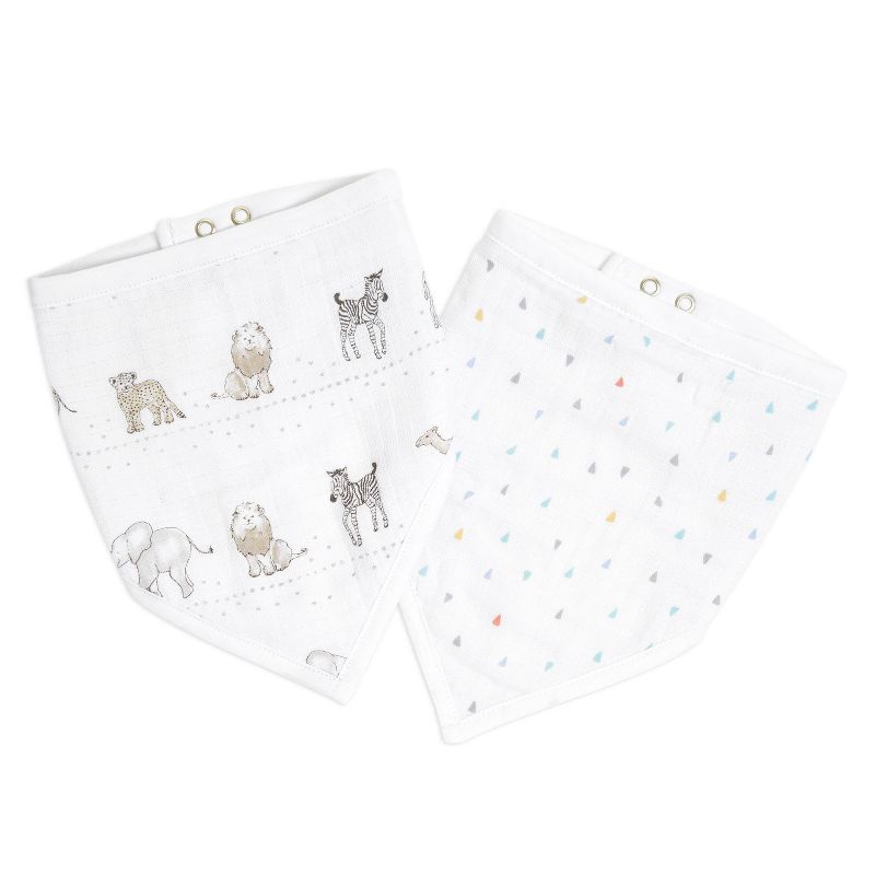 aden and anais Essentials 2pk Bandana Bib - Sunshine Animals
